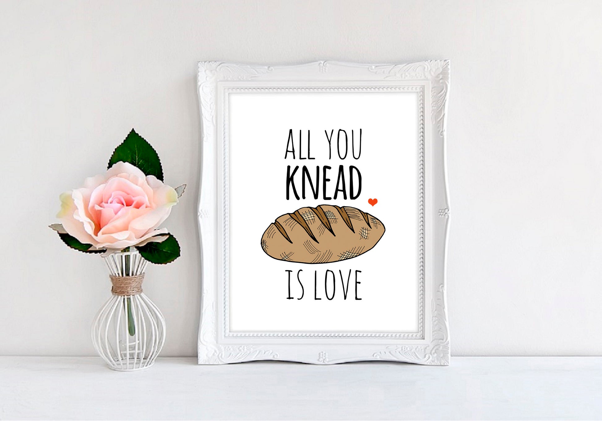 All You Knead Is Love - 8"x10" Wall Print - MoonlightMakers