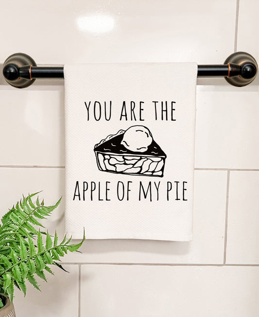 You Are The Apple Of My Pie - Kitchen/Bathroom Hand Towel (Waffle Weave) - MoonlightMakers