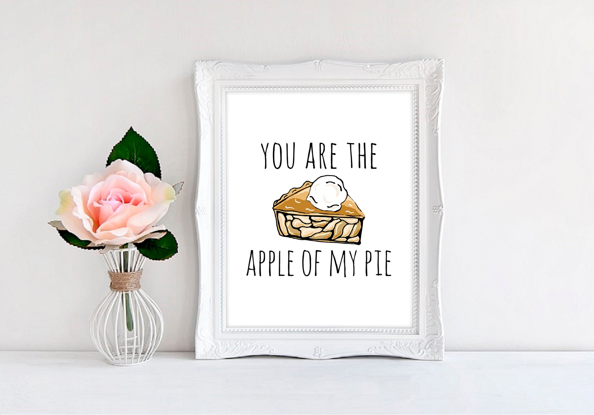 You Are The Apple Of My Pie - 8"x10" Wall Print - MoonlightMakers