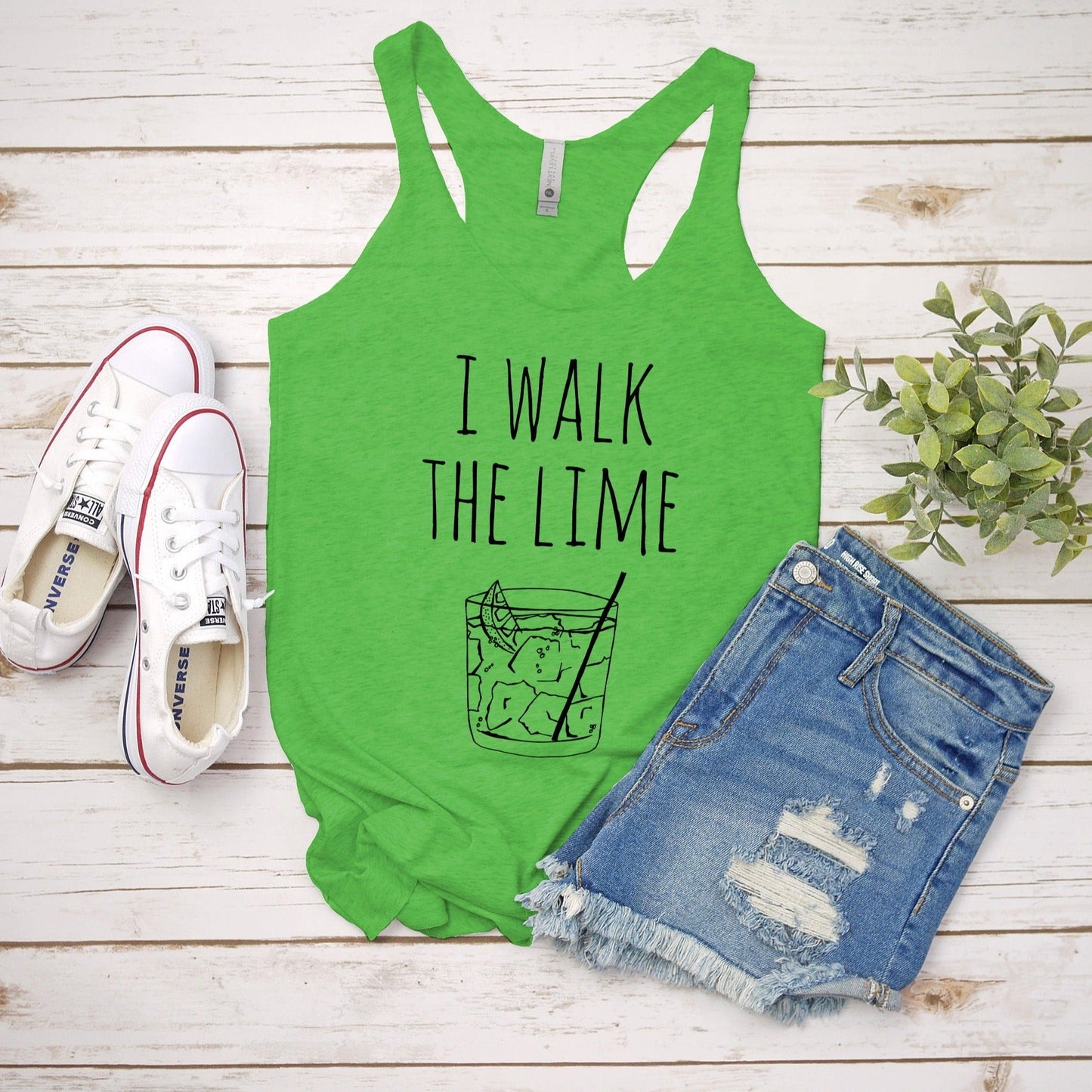 I Walk The Lime - Women's Tank - Heather Gray, Tahiti, or Envy