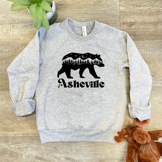 Asheville Bear - Kid's Sweatshirt - Heather Gray or Mauve