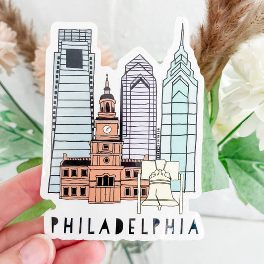 Philadelphia Skyline - Die Cut Sticker