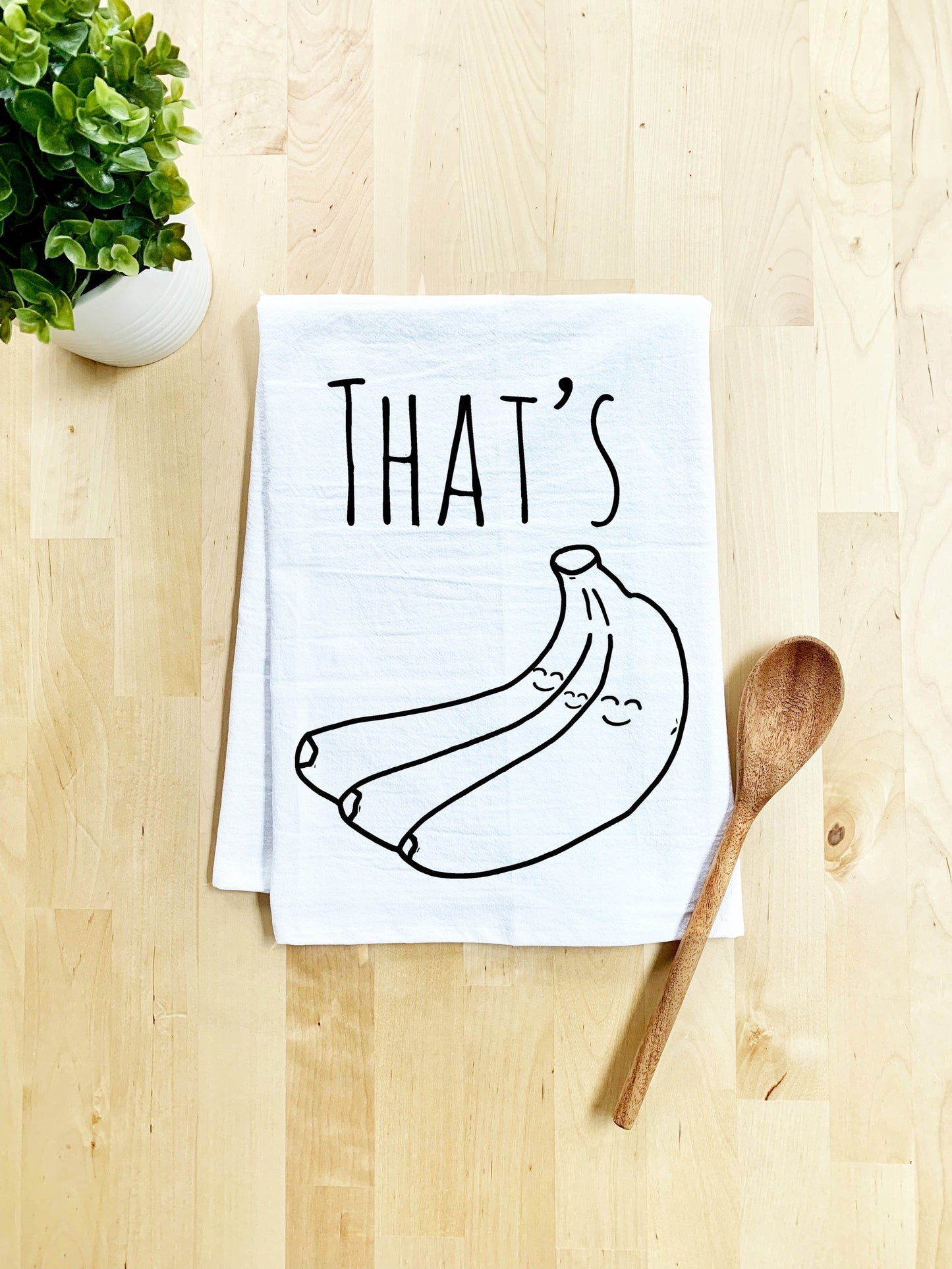 That's Bananas Dish Towel - White Or Gray - MoonlightMakers