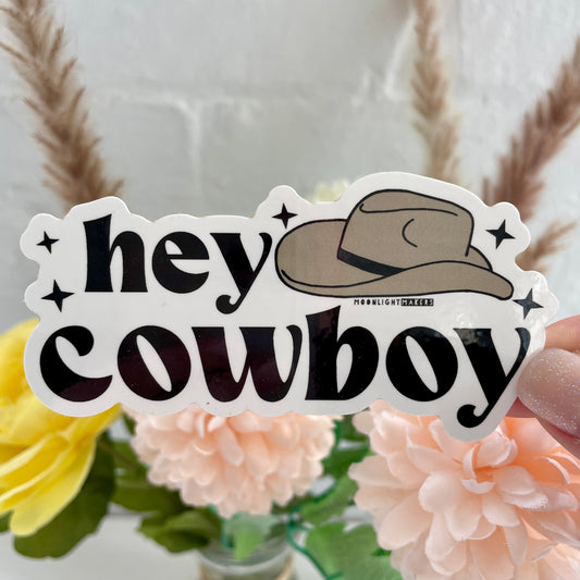 Hey Cowboy - Die Cut Sticker