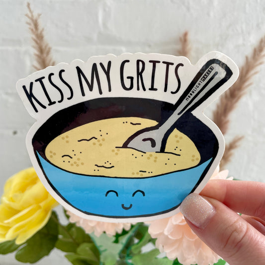 Kiss My Grits - Die Cut Sticker