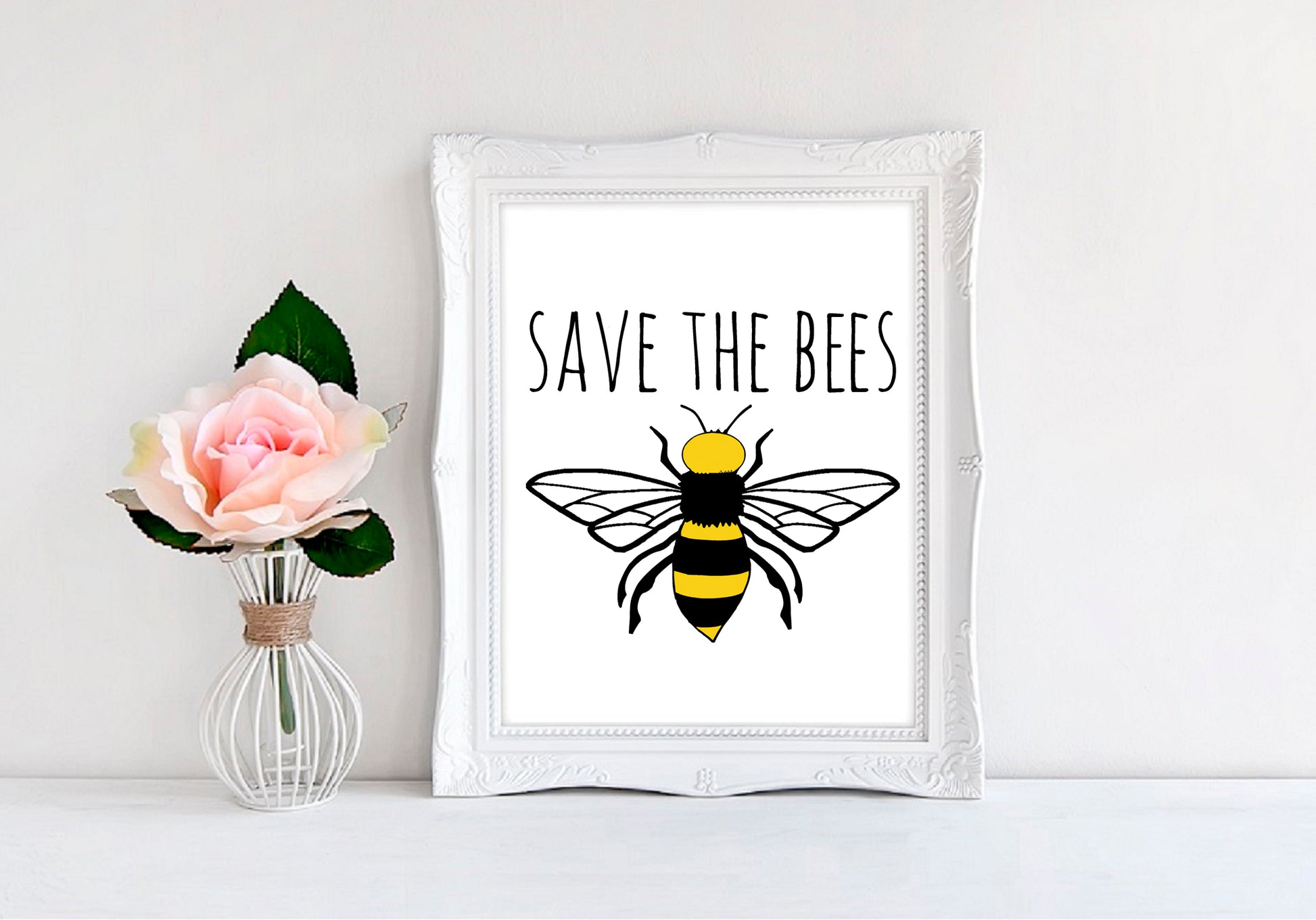 Save The Bees - 8"x10" Wall Print - MoonlightMakers