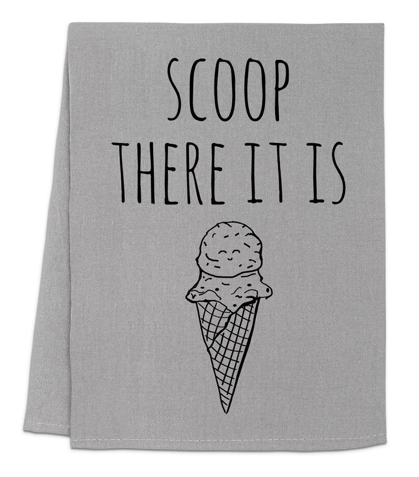 a towel with a picture of an ice cream cone on it