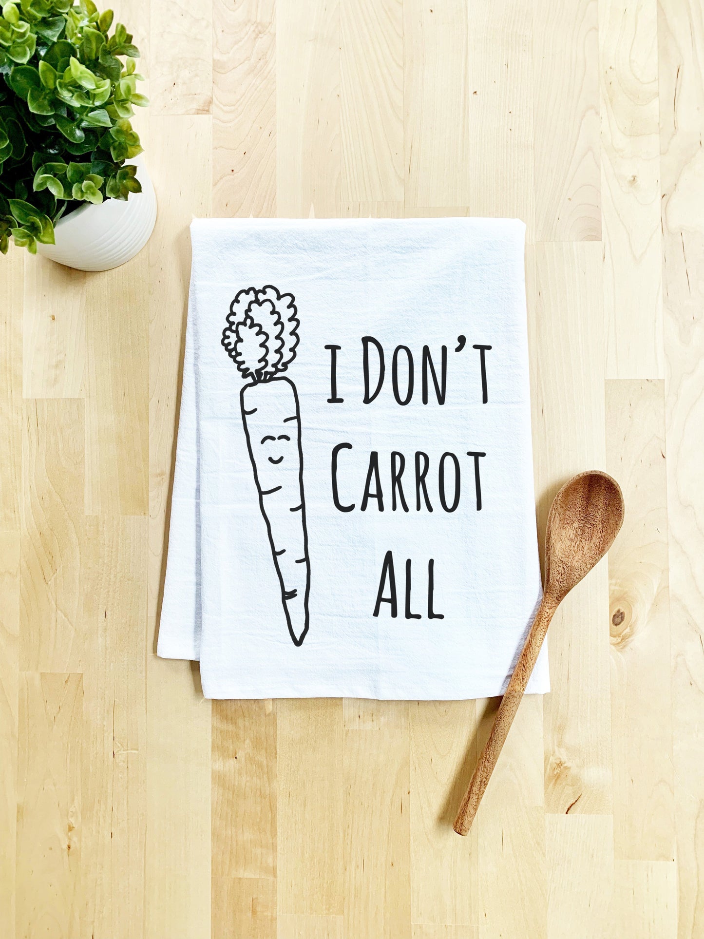 I Don't Carrot All Dish Towel - White Or Gray - MoonlightMakers