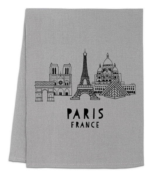 a towel with a picture of the eiffel tower