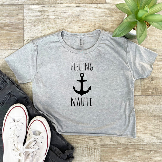 a t - shirt that says feeling nautii with an anchor on it
