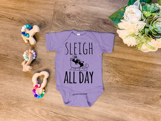 Sleigh All Day - Onesie - Heather Gray, Chill, or Lavender