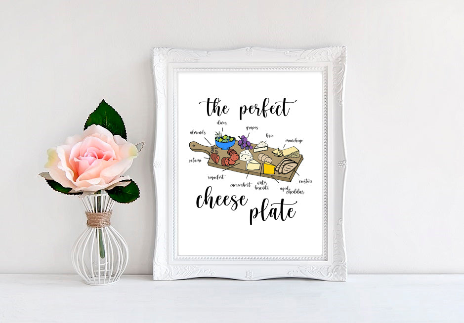 The Perfect Cheese Plate - 8"x10" Wall Print - MoonlightMakers