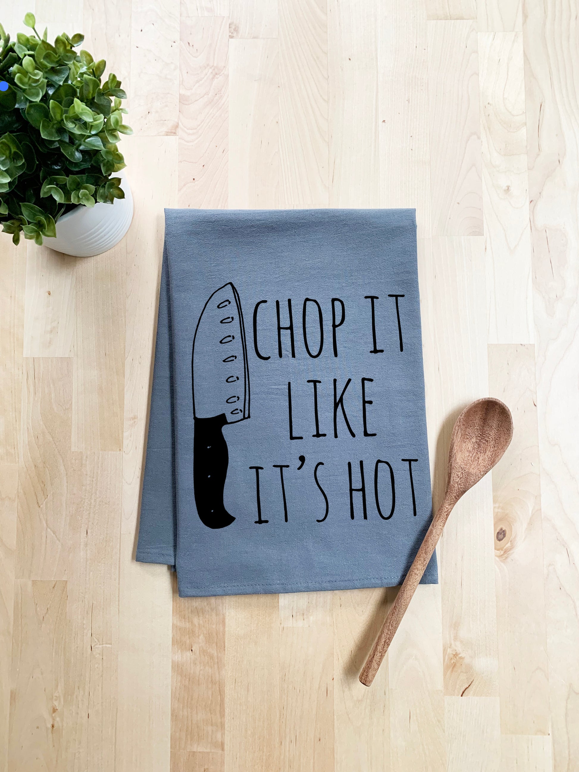 Chop It Like It's Hot Dish Towel - White Or Gray - MoonlightMakers