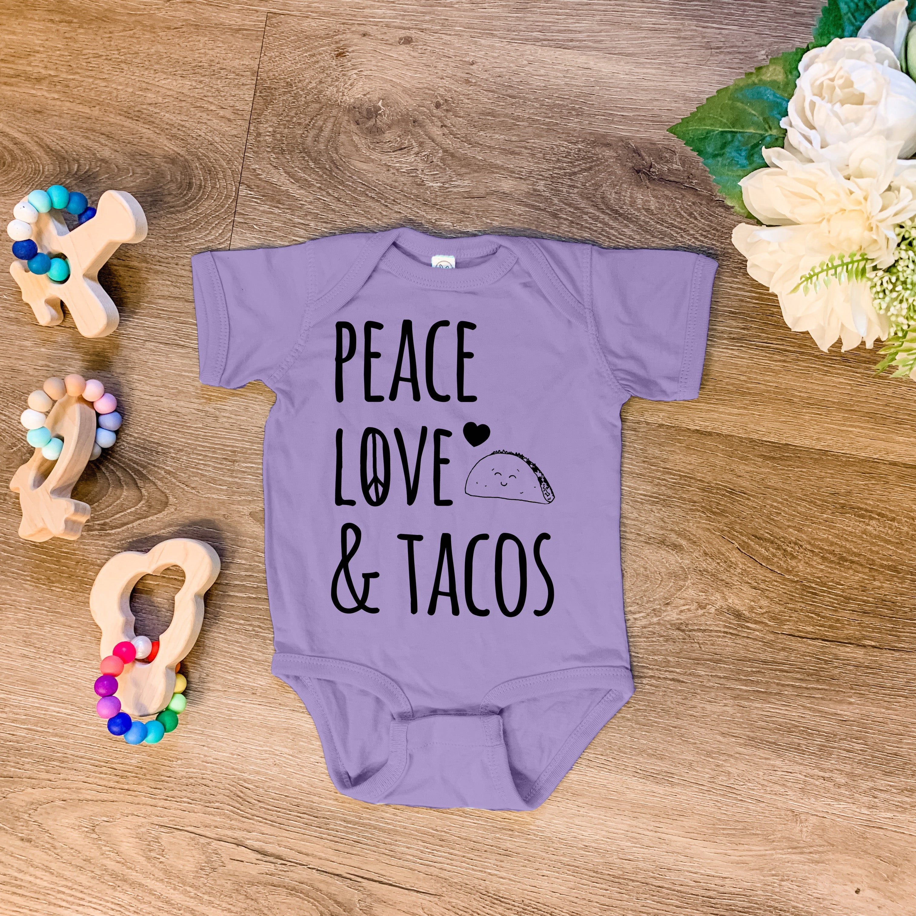 Peace Love & Tacos - Onesie