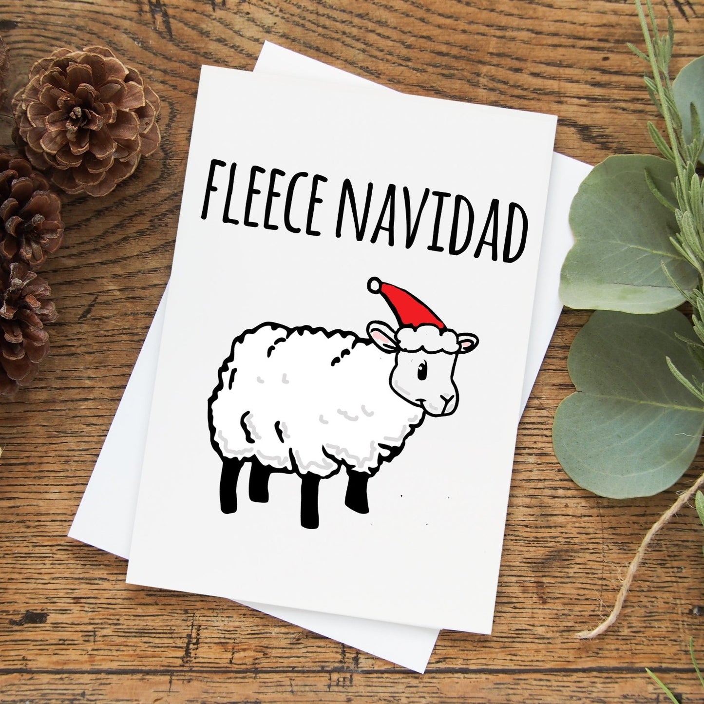 SALE - Fleece Navidad - Holiday Greeting Card