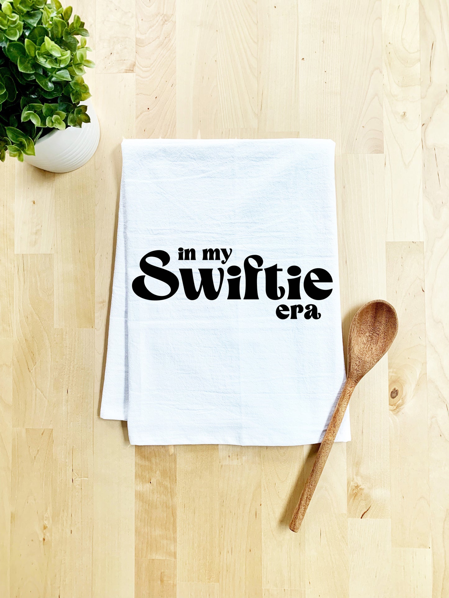 In My Swiftie Era Dish Towel - White Or Gray