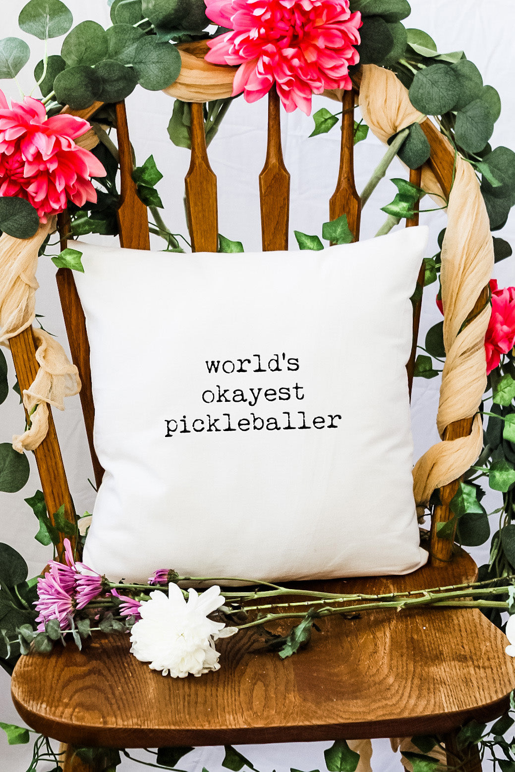 World's Okayest Pickleballer - Decorative Throw Pillow
