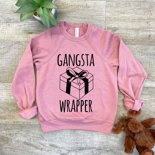 Gangsta Wrapper - Kid's Sweatshirt - Heather Gray or Mauve