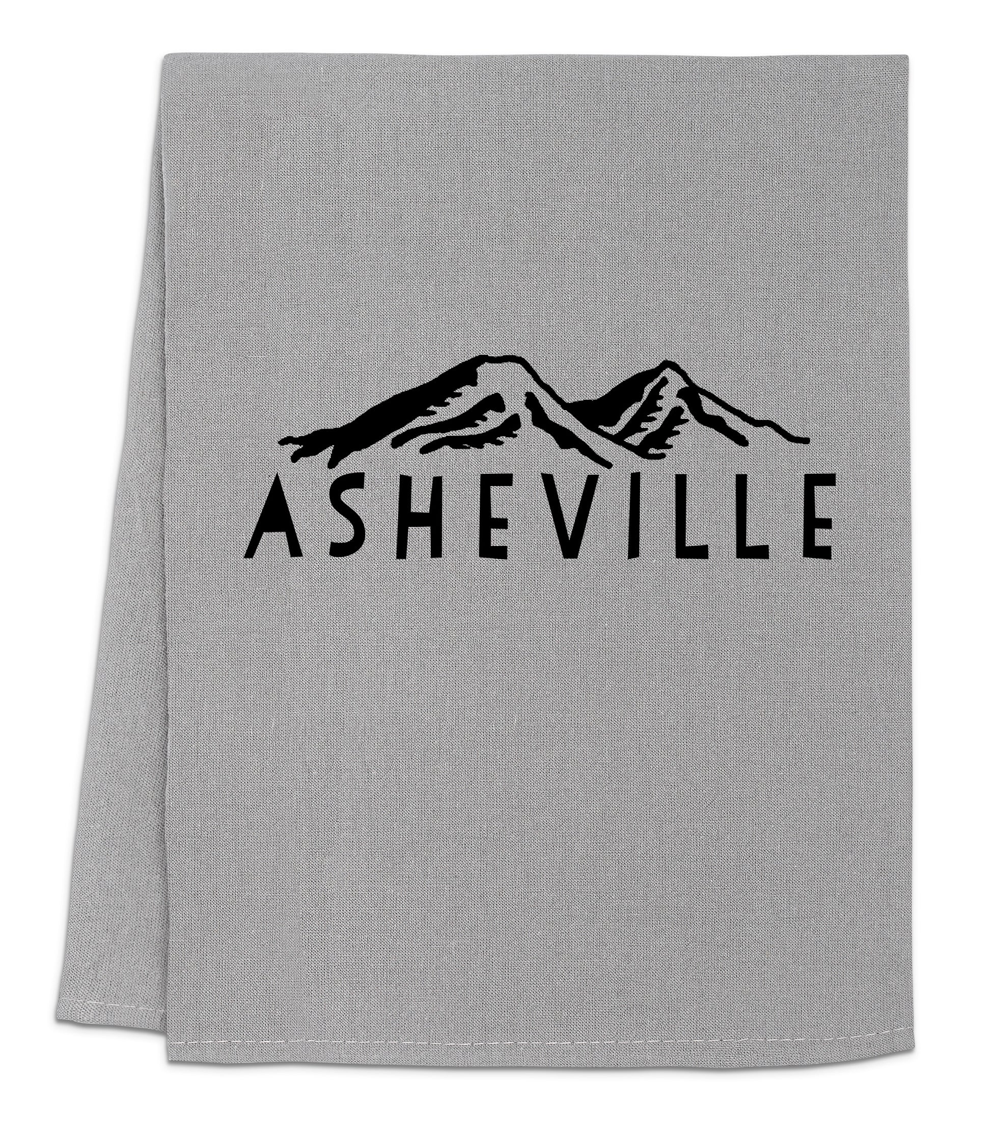 a towel with the words ashvillee printed on it