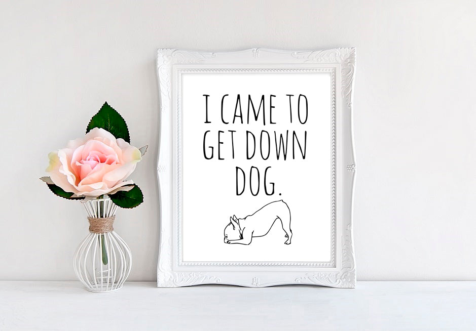 I Came To Get Down Dog - 8"x10" Wall Print - MoonlightMakers