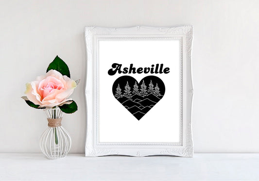 Asheville Heart - 8"x10" Wall Print