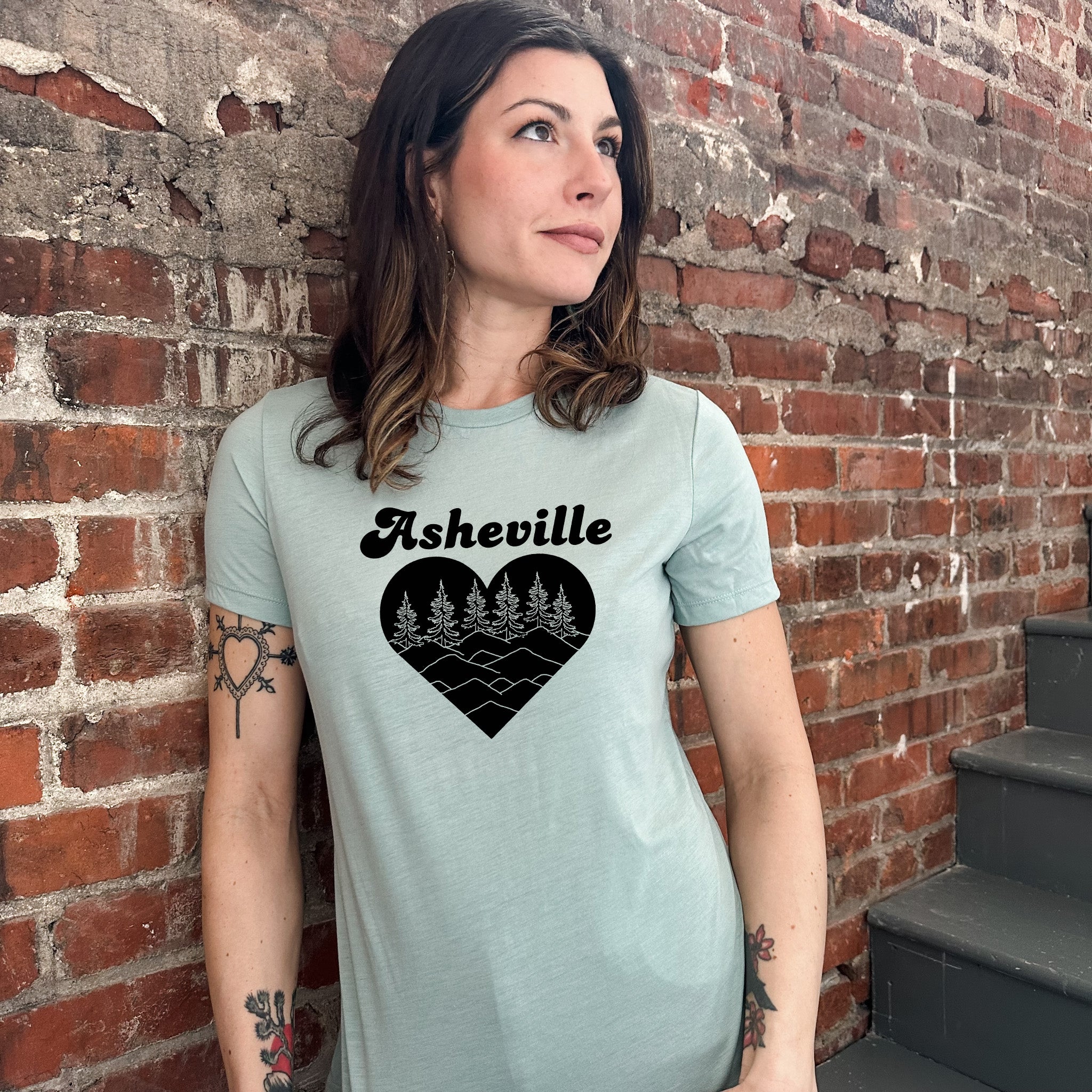Asheville Heart - Women's Crew Tee