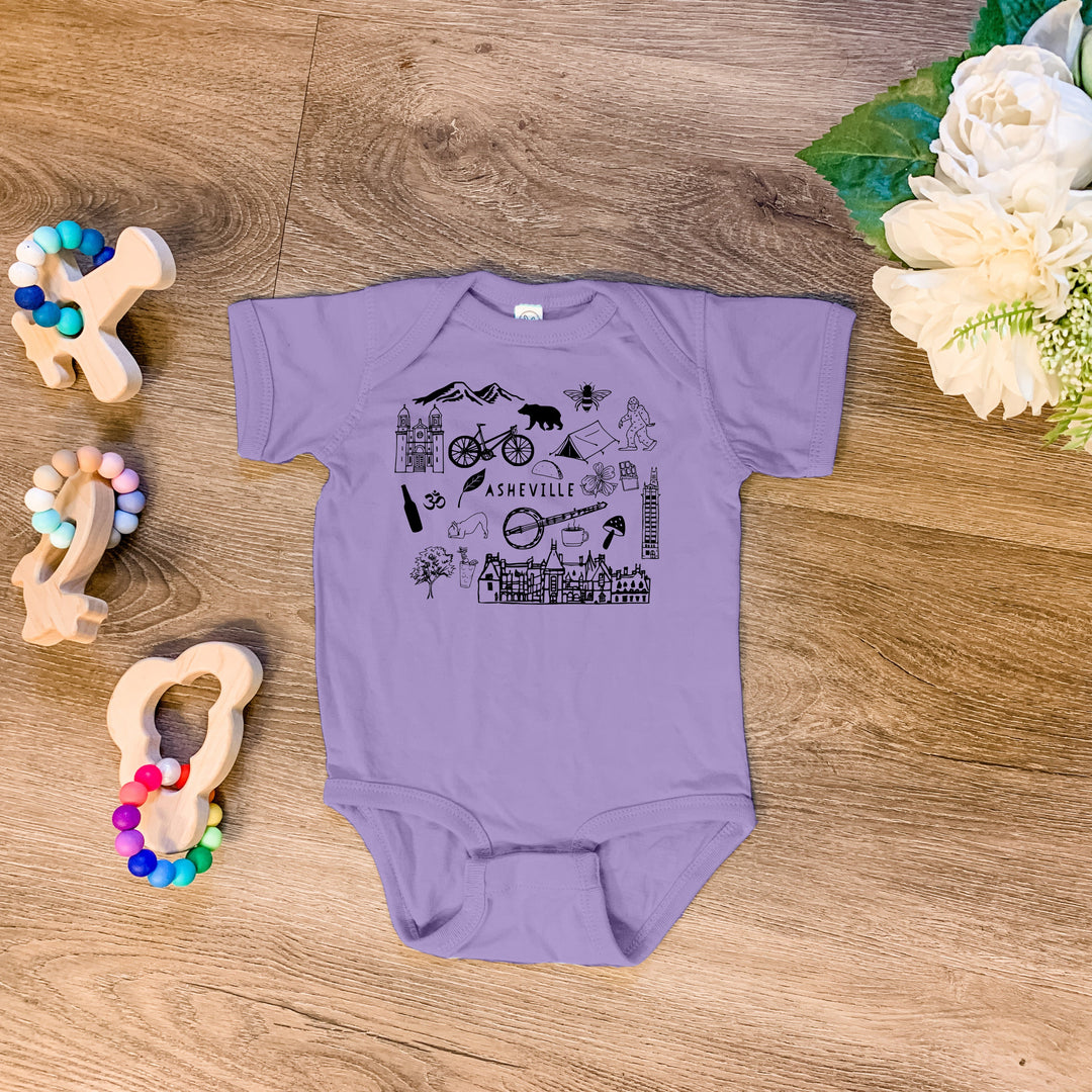 Asheville Collage - Onesie