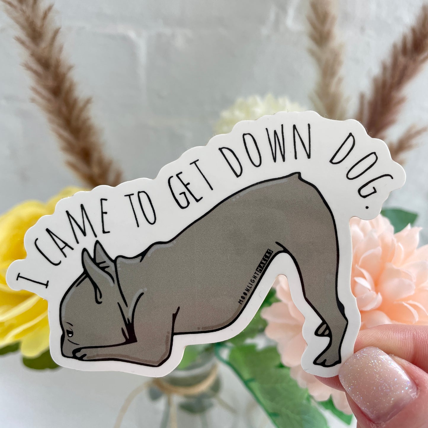 I Came To Get Down Dog - Die Cut Sticker