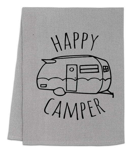 a towel with a camper drawn on it