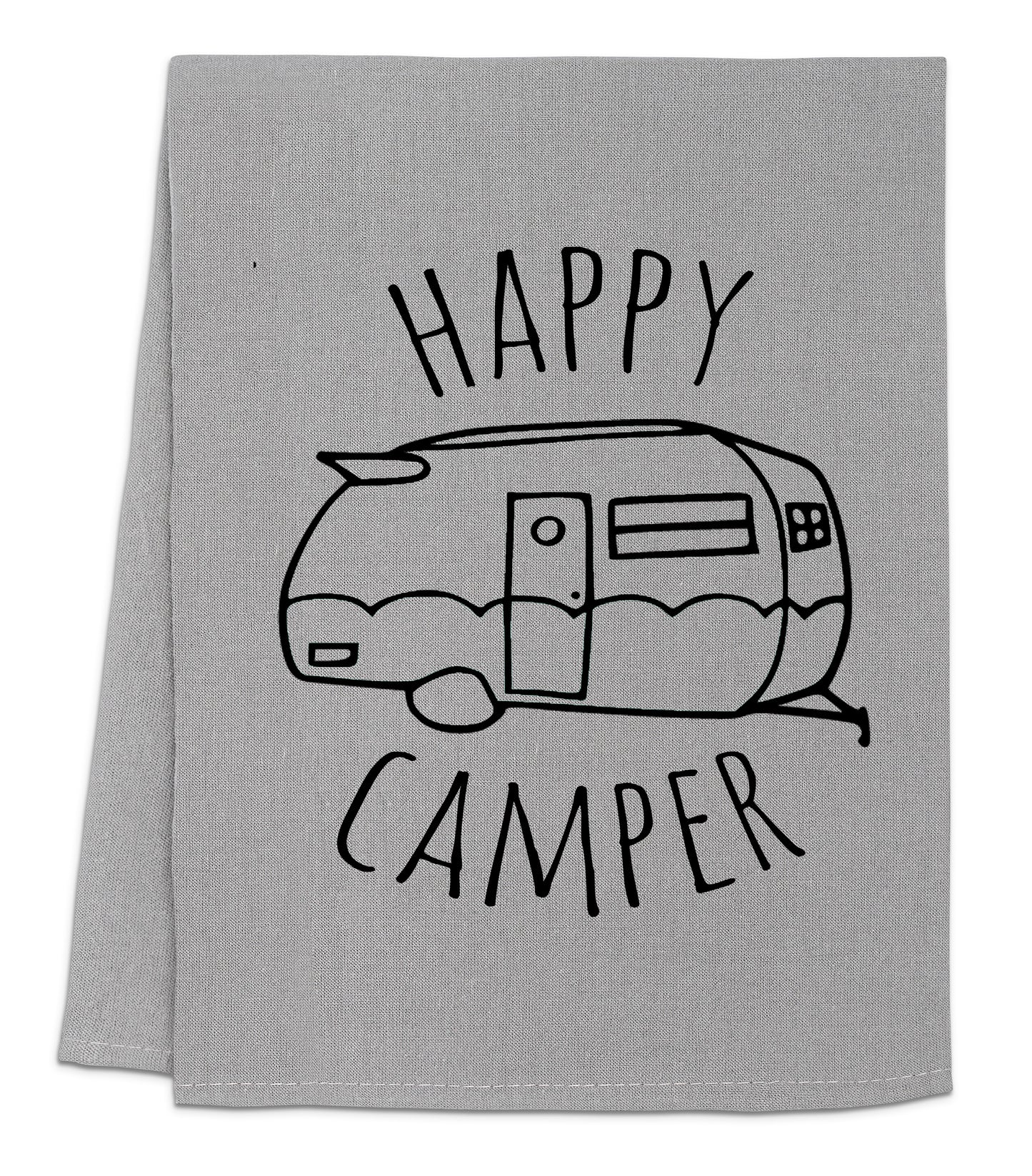 Happy Camper - Tea Towel - Lone Star Art