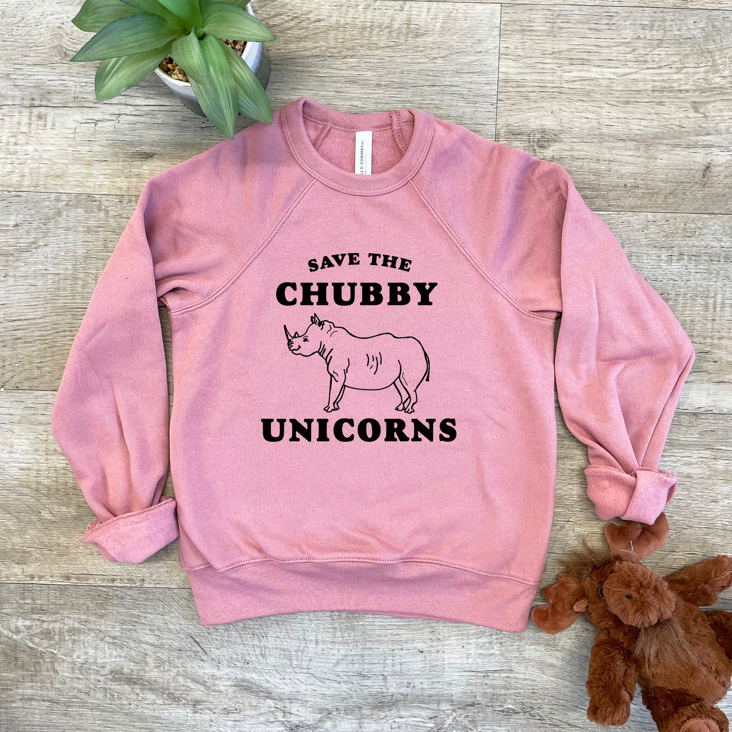 Save The Chubby Unicorns - Kid's Sweatshirt - Heather Gray or Mauve