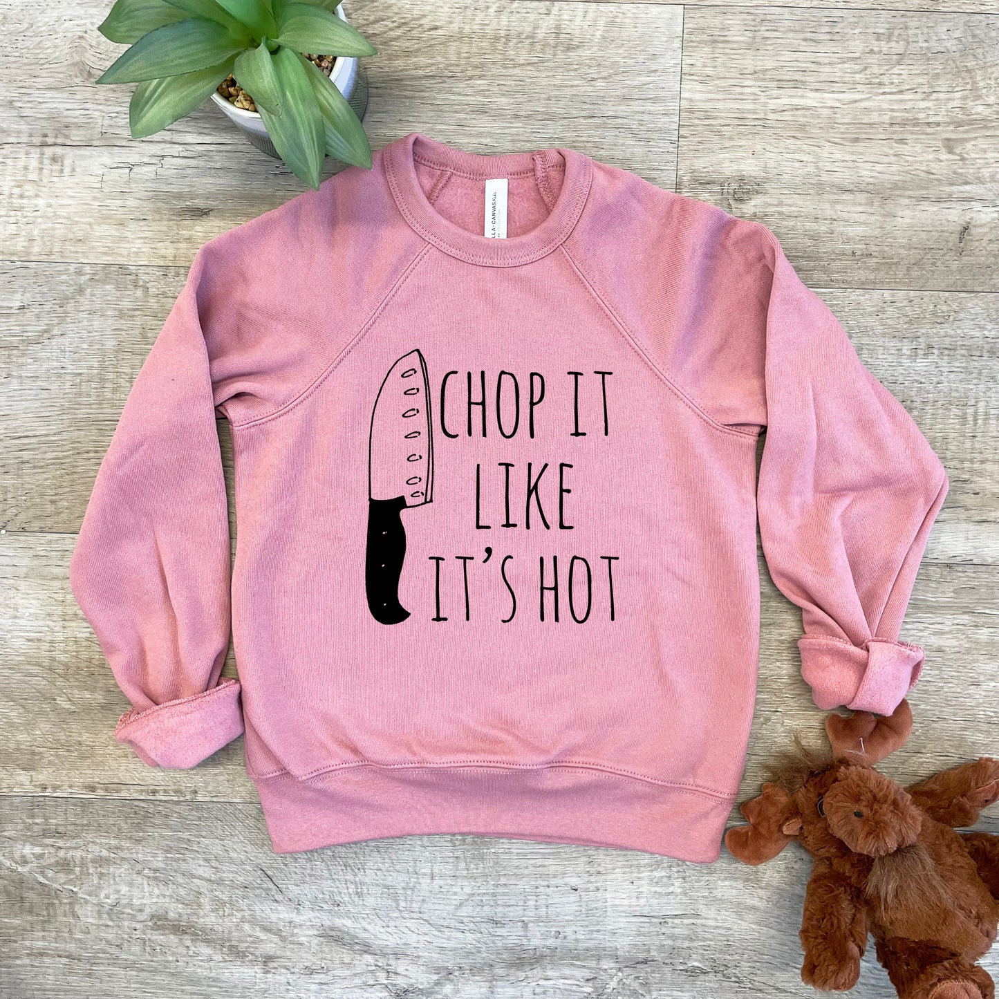 Chop It Like It's Hot - Kid's Sweatshirt - Heather Gray or Mauve