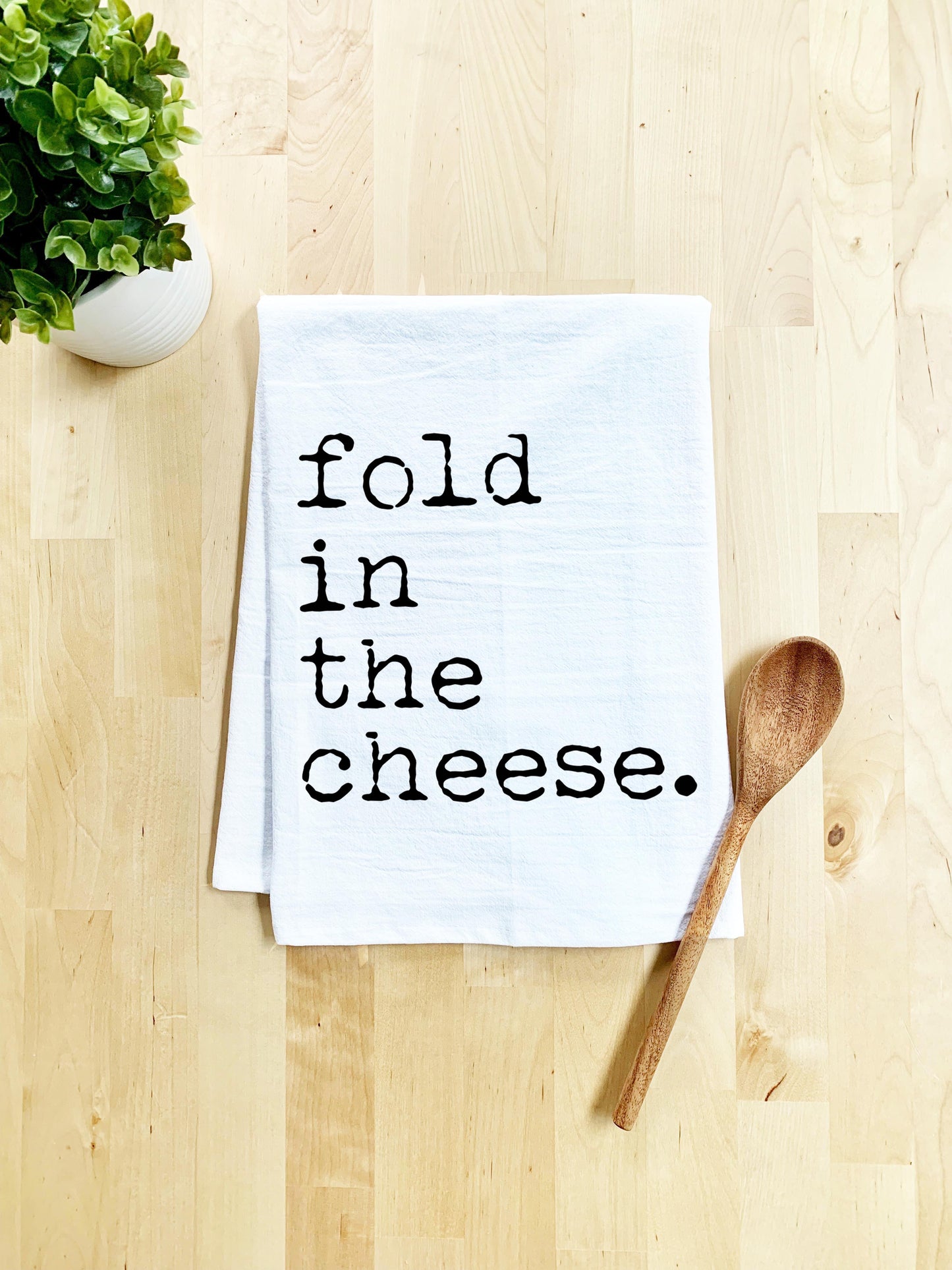 Fold In The Cheese Dish Towel - White Or Gray - MoonlightMakers
