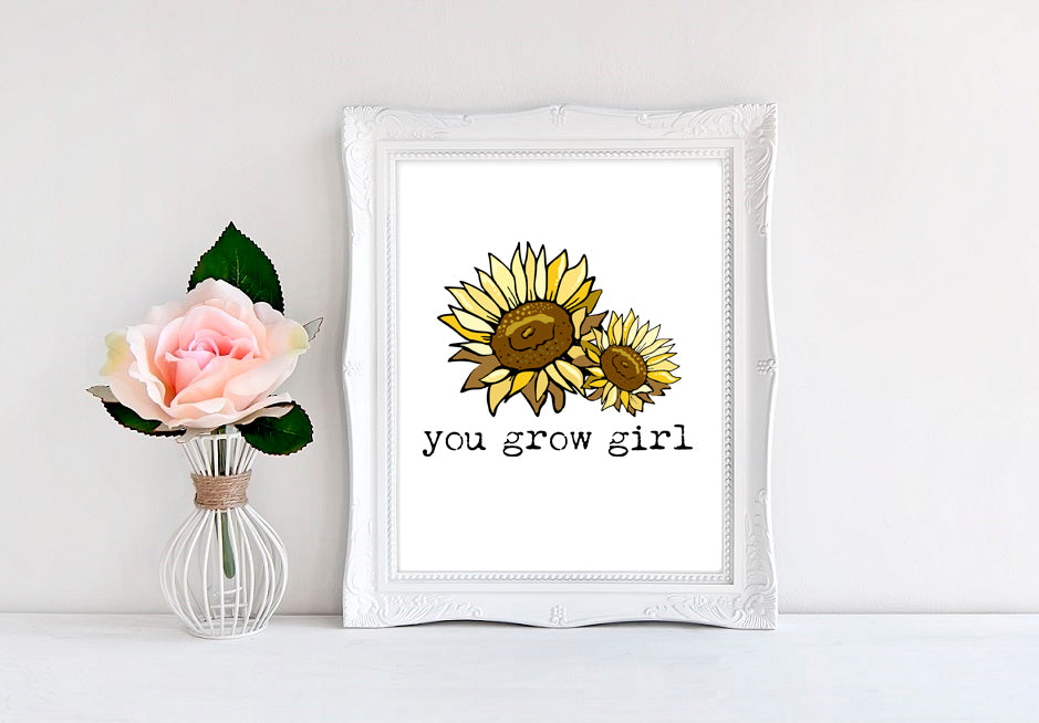 You Grow Girl - 8"x10" Wall Print - MoonlightMakers