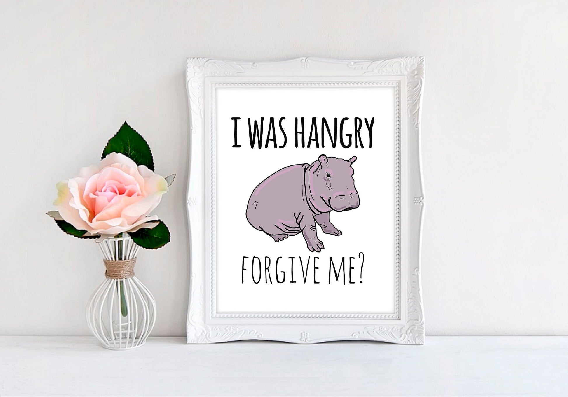 I Was Hangry Forgive Me - 8"x10" Wall Print - MoonlightMakers