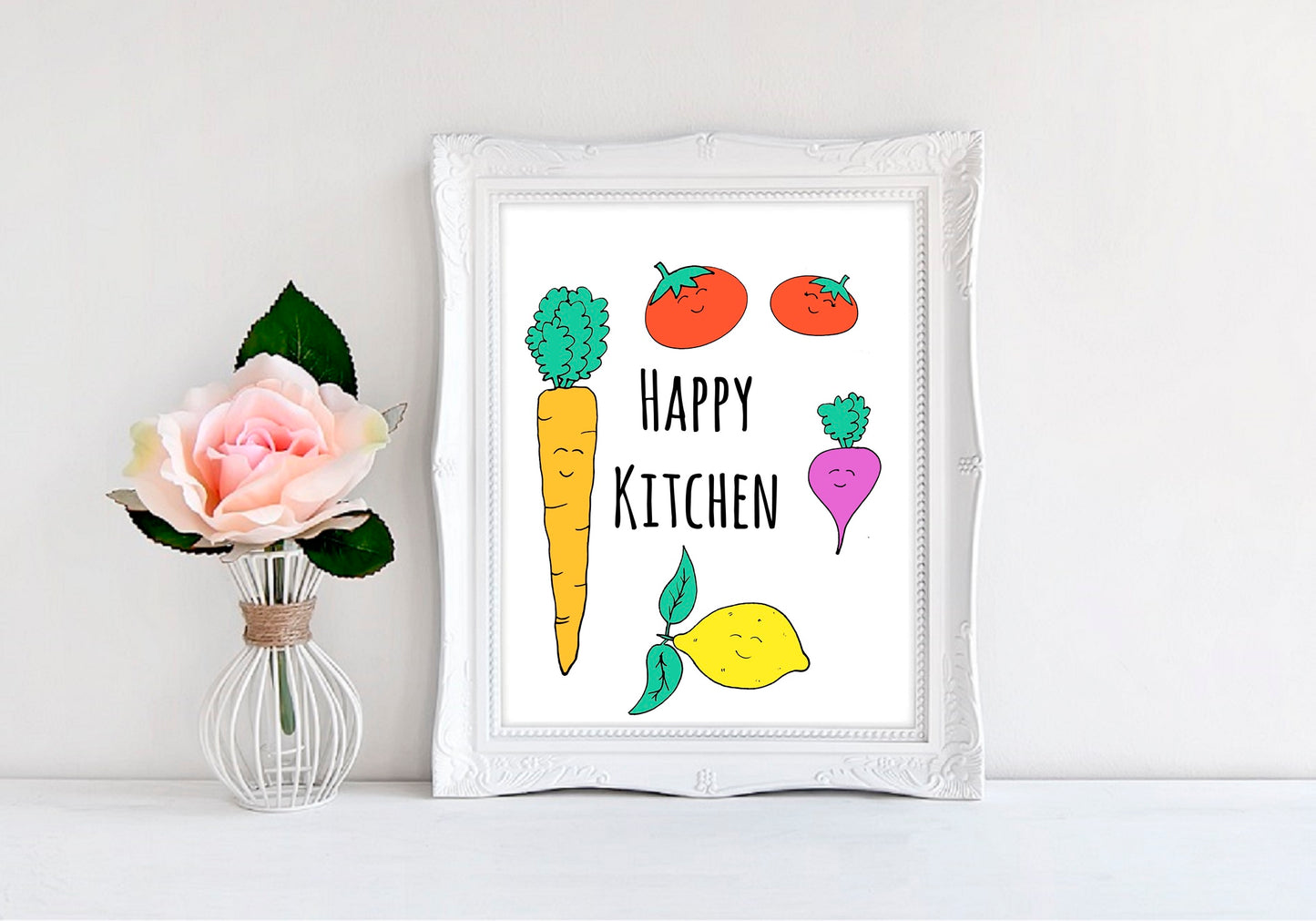 Happy Kitchen - 8"x10" Wall Print - MoonlightMakers