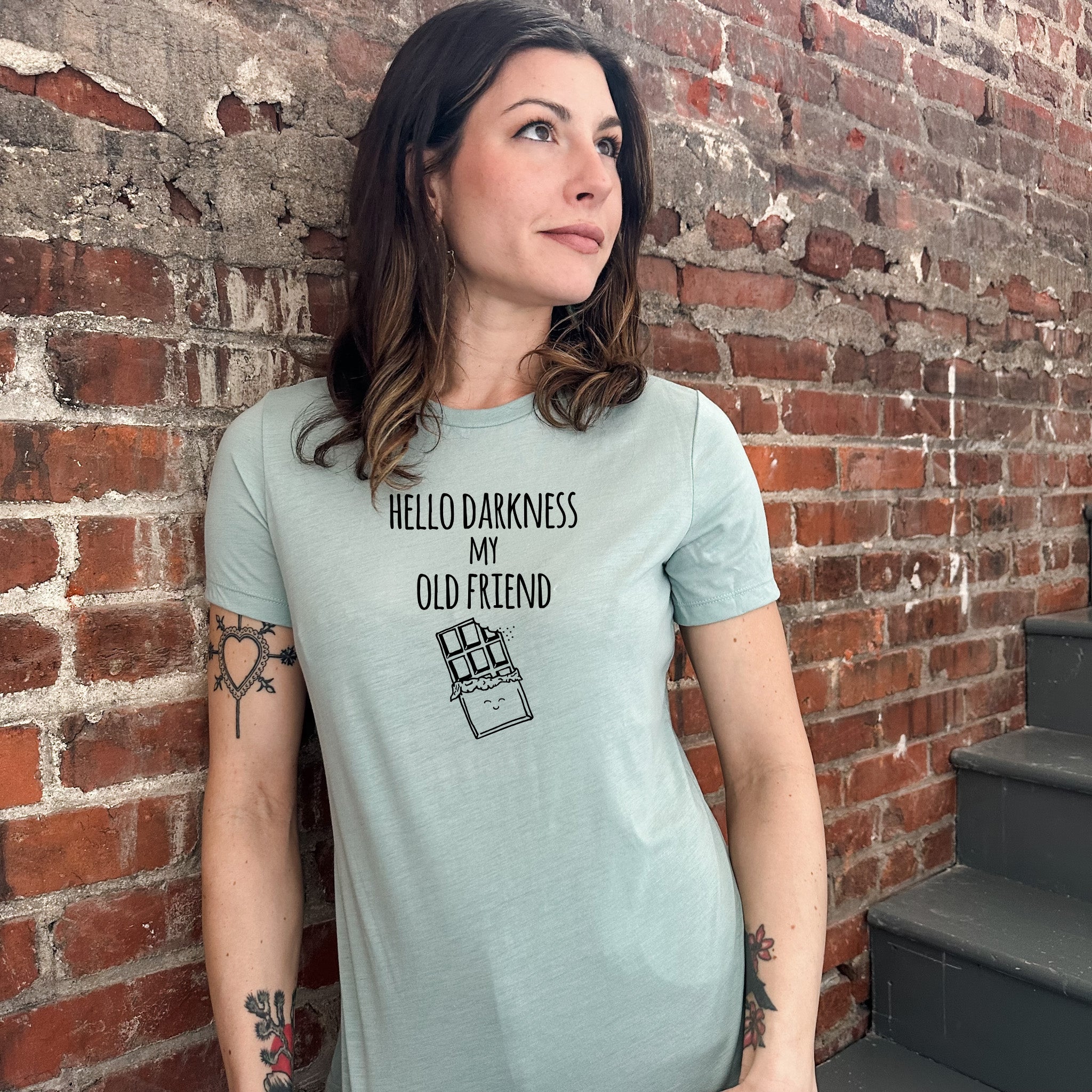 Hello Darkness My Old Friend - Women's Crew Tee