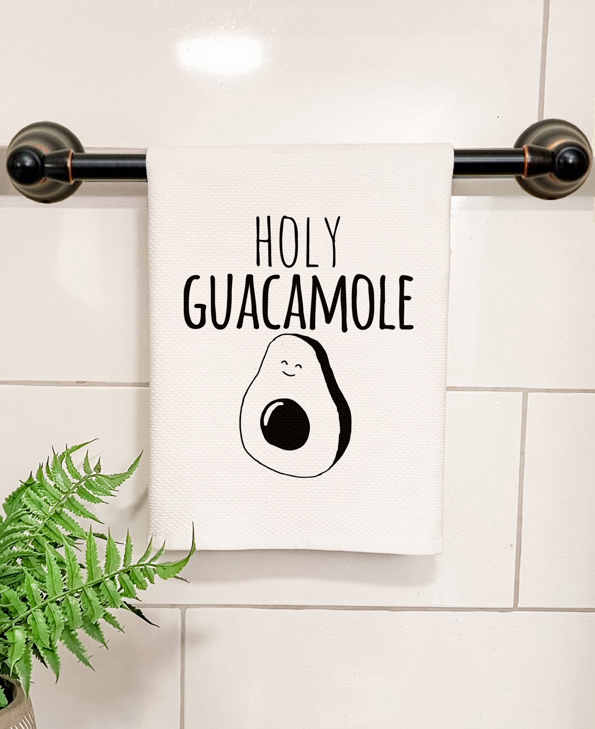Holy Guacamole - Kitchen/Bathroom Hand Towel (Waffle Weave) - MoonlightMakers