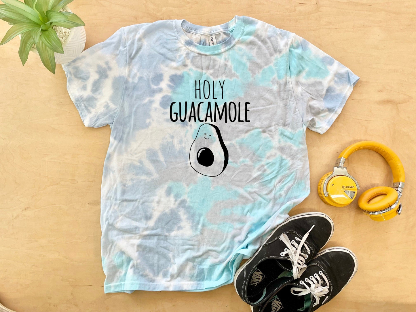 Holy Guacamole - Mens/Unisex Tie Dye Tee - Blue