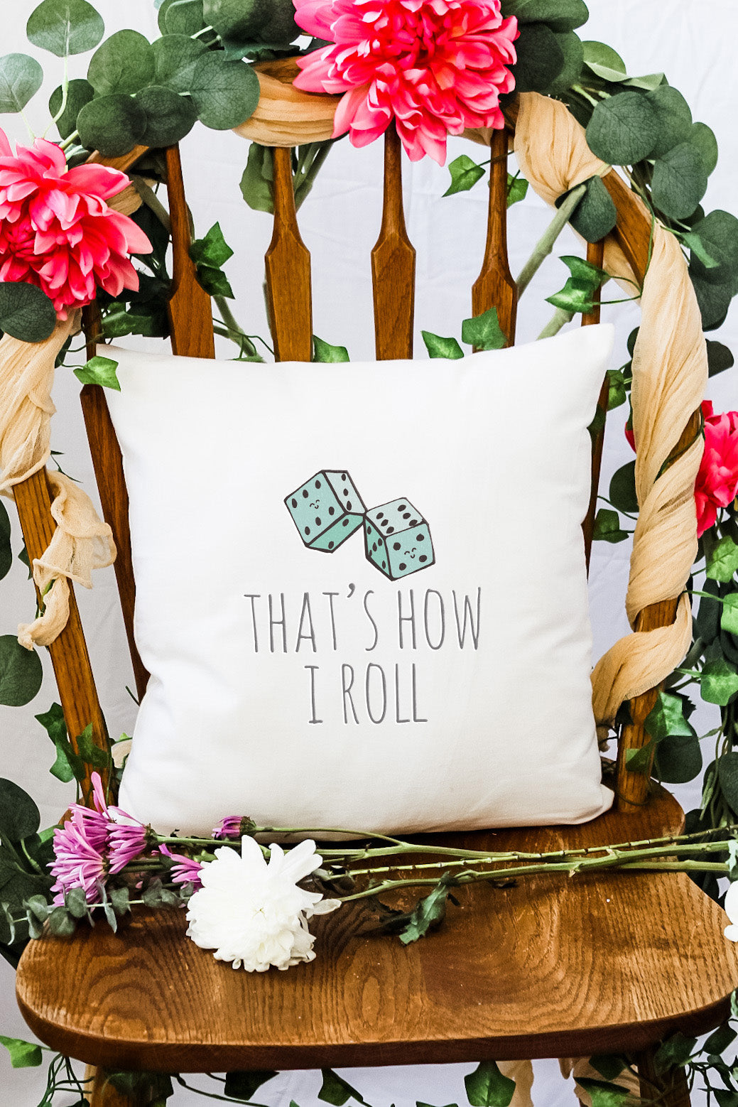 How I Roll Dice - Decorative Throw Pillow - MoonlightMakers