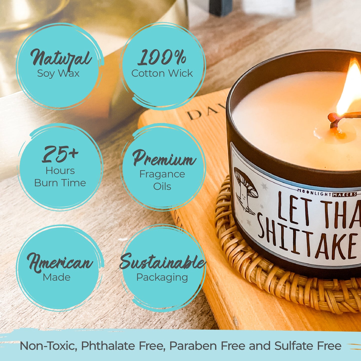 Let Your Light Shine - 8oz Candle - Choose Your Scent - 100% Natural Soy Wax
