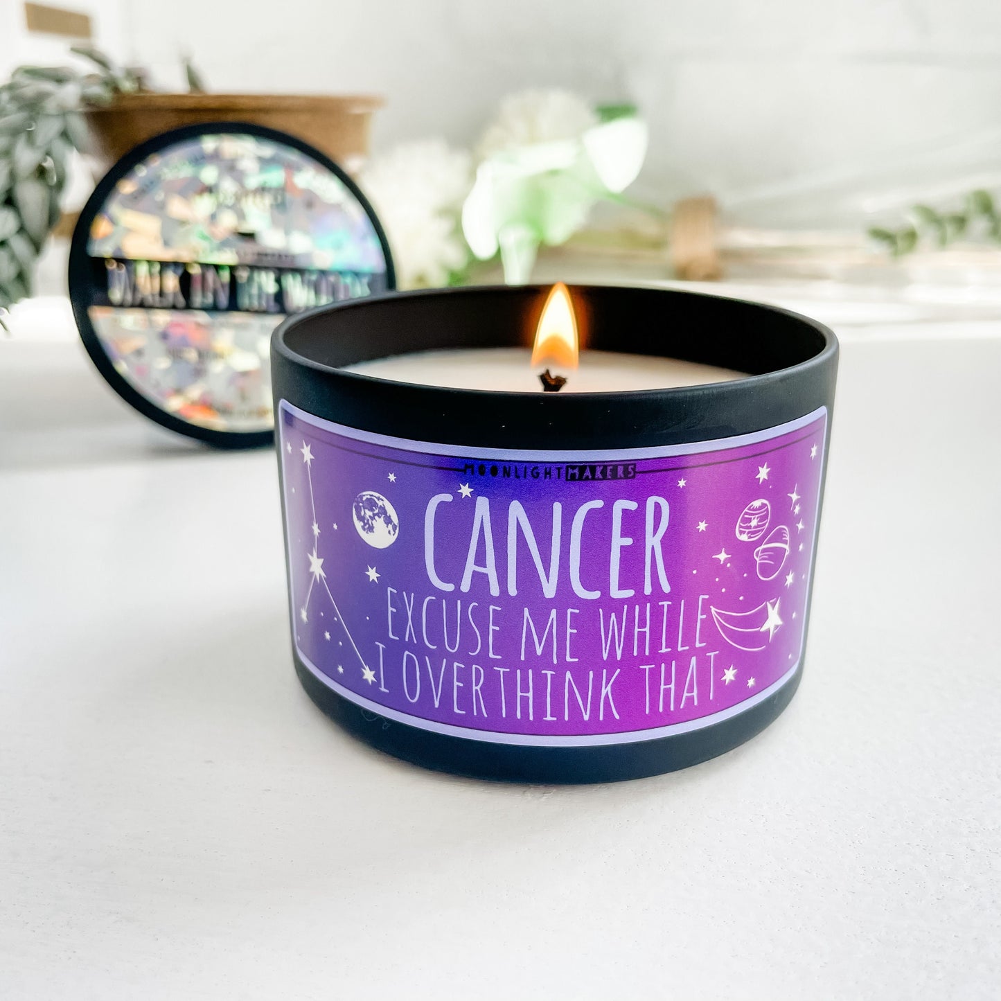 Cancer / Zodiac Candle - 8oz Candle - Choose Your Scent - 100% Natural Soy Wax