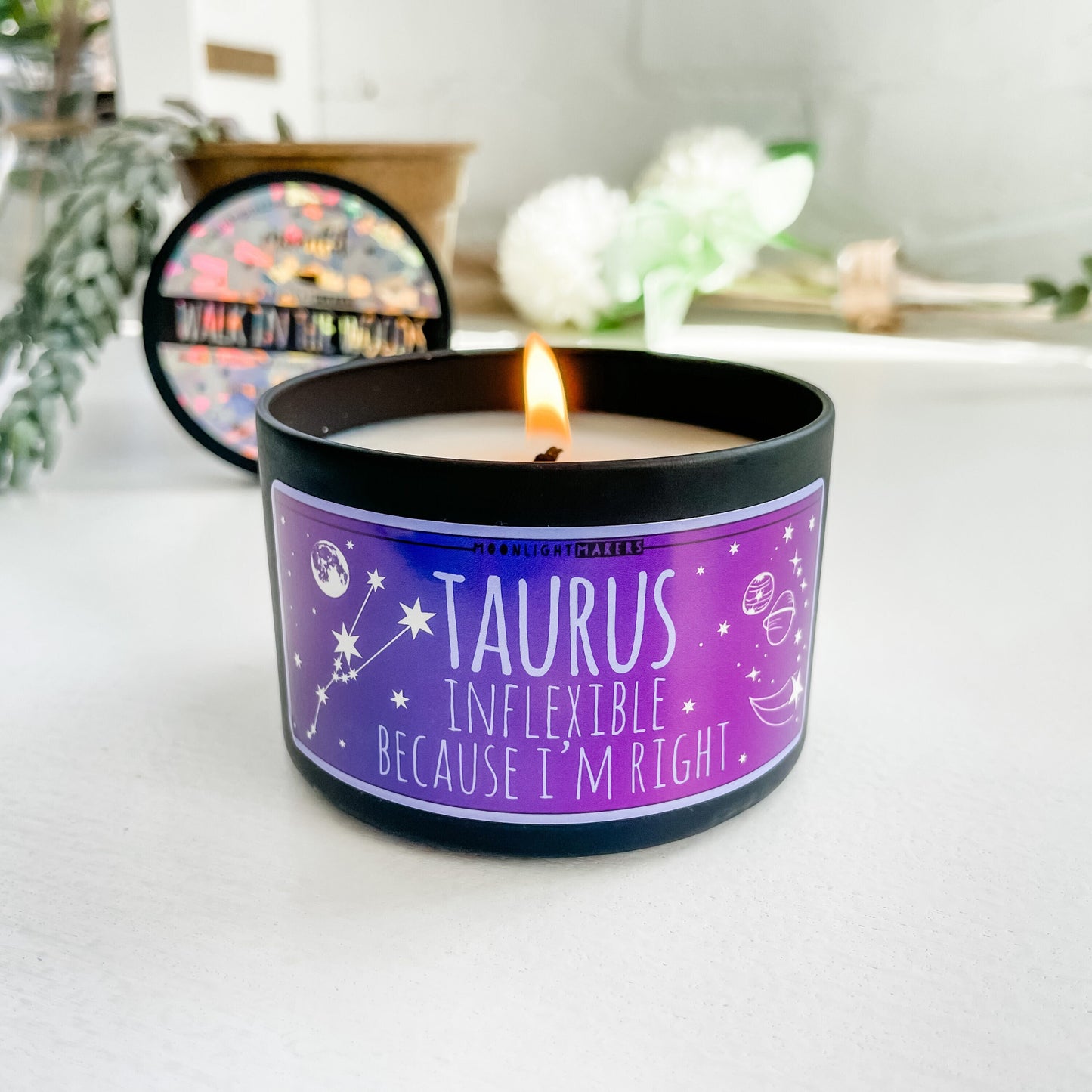 Taurus / Zodiac Candle - 8oz Candle - Choose Your Scent - 100% Natural Soy Wax