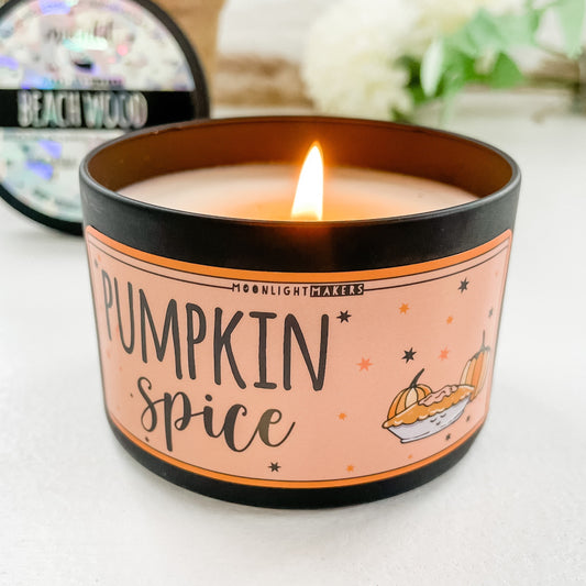Pumpkin Spice - 8oz Candle - Choose Your Scent - 100% Natural Soy Wax