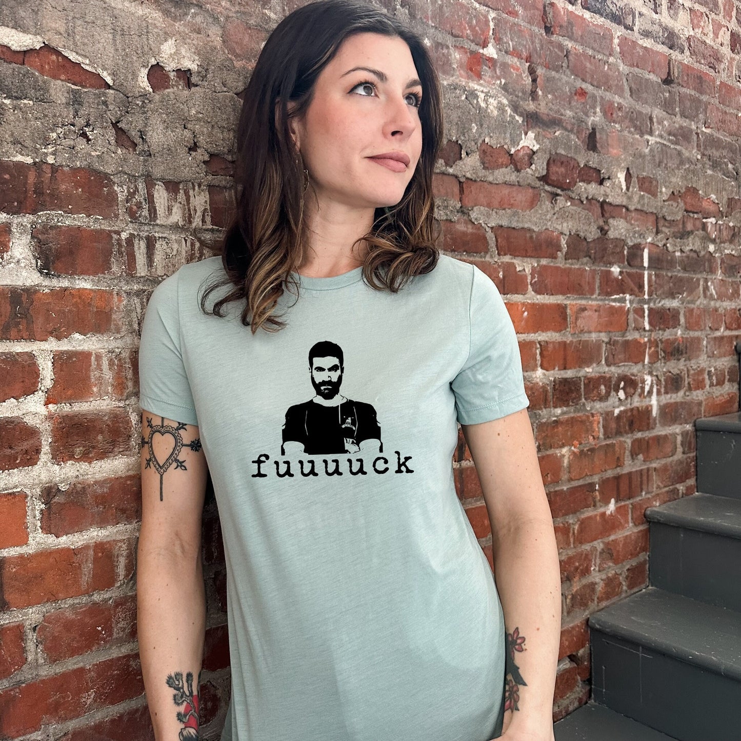 Fuuuuck (Roy Kent) - Women's Crew Tee - Dusty Blue or Olive
