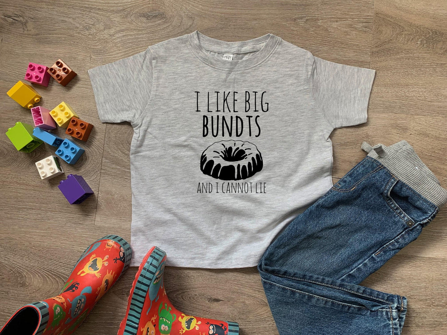 I Like Big Bundts and I Cannot Lie - Toddler Tee - Heather Gray