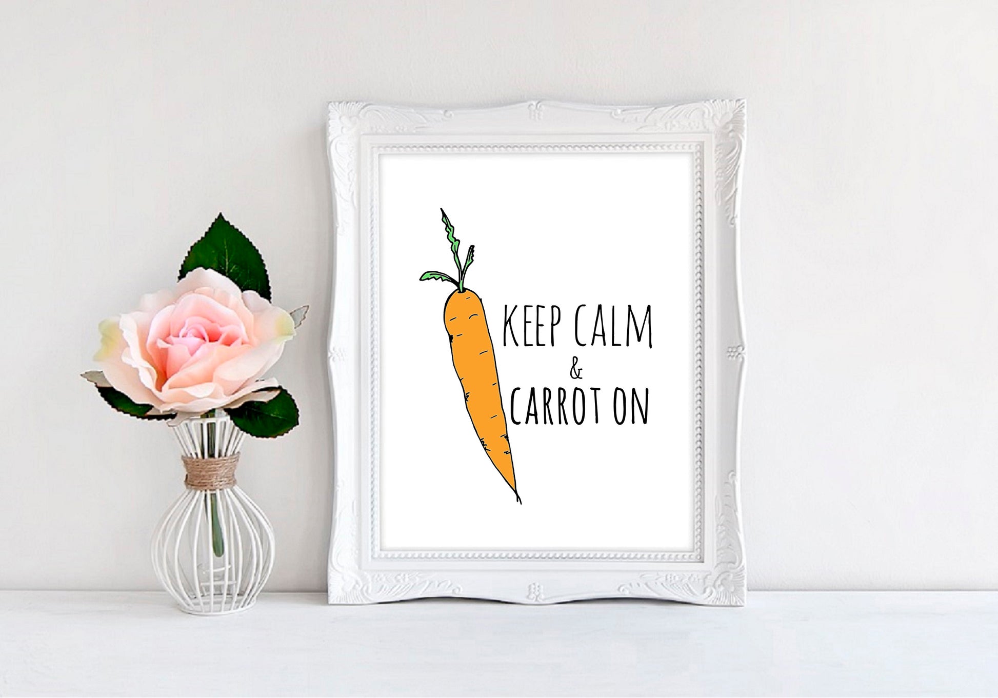 Keep Calm & Carrot On - 8"x10" Wall Print - MoonlightMakers