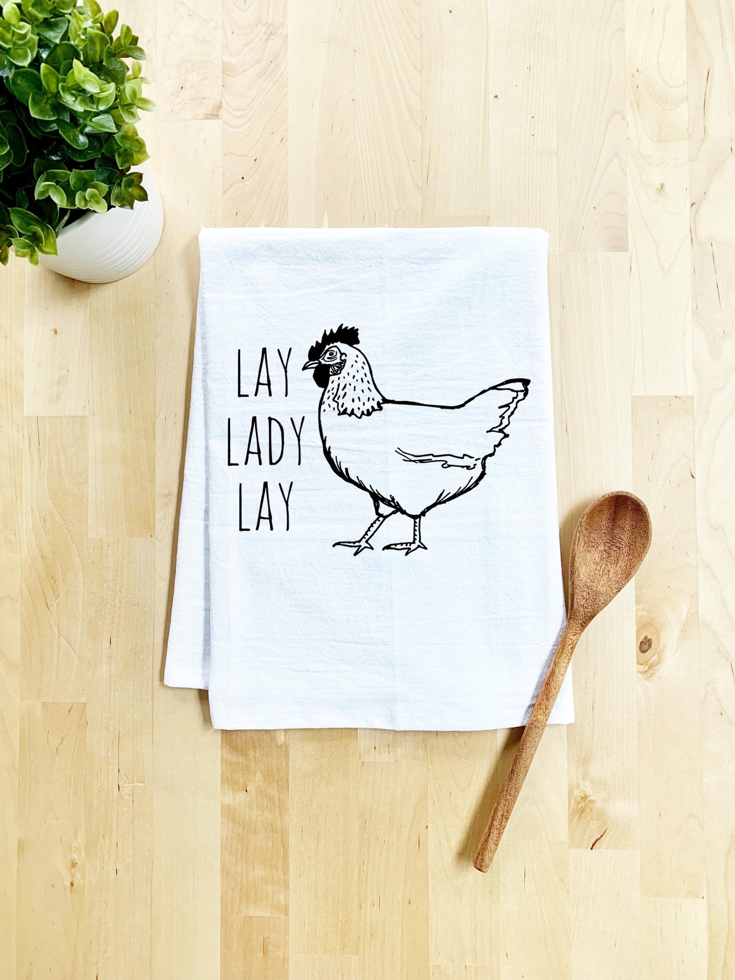 Lay Lady Lay Dish Towel - White Or Gray - MoonlightMakers