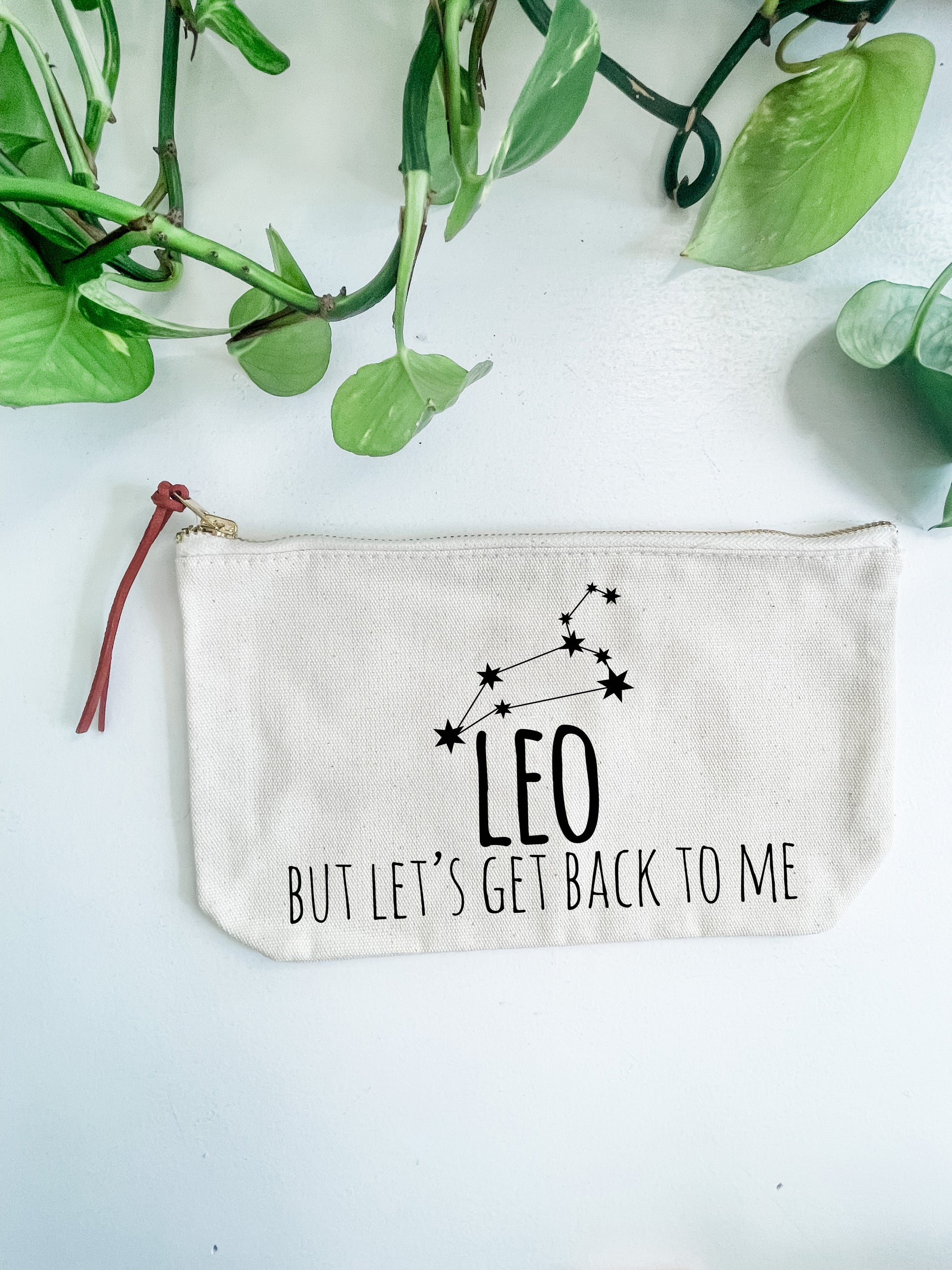 Leo (Signs Of The Zodiac) - Canvas Zipper Pouch - MoonlightMakers