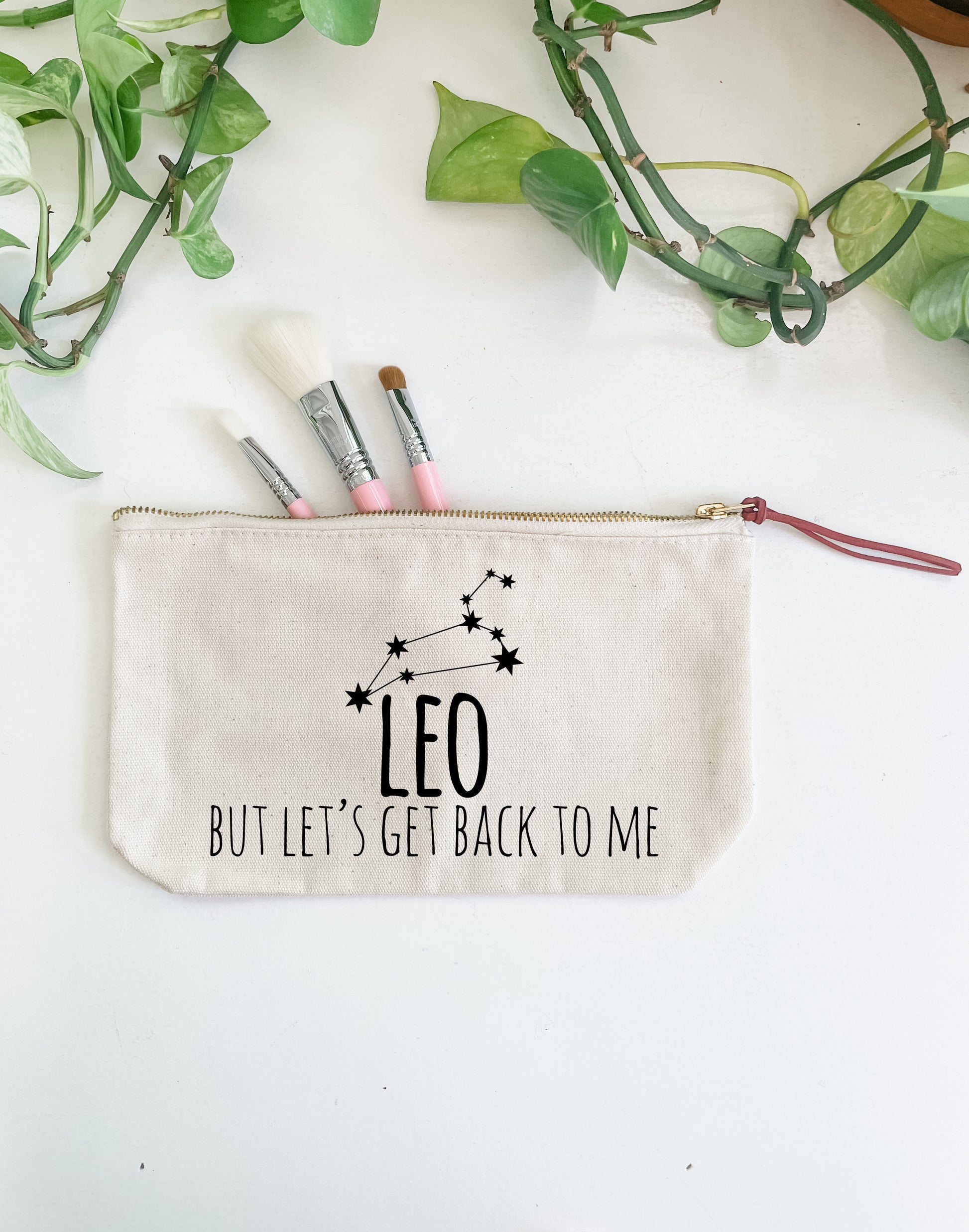 Leo (Signs Of The Zodiac) - Canvas Zipper Pouch - MoonlightMakers